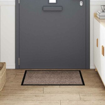 Deurmat Beige 60 x 40 x 1.2 cm Teddy Stof 3