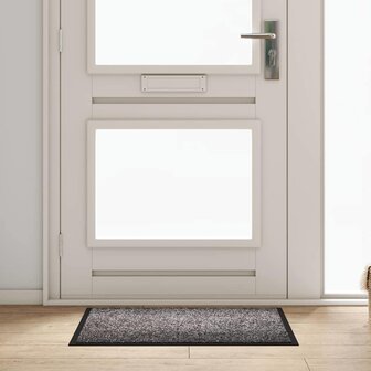 Deurmat Lichtgrijs 60 x 40 x 1.2 cm Teddy Stof 1