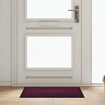 Deurmat Bordeauxrood 60 x 40 x 1.2 cm Teddy Stof 1