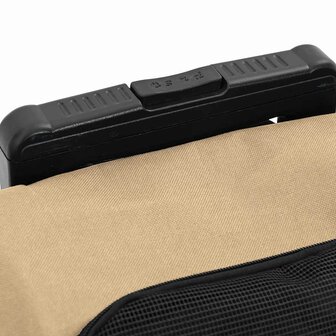 Huisdierentrolley 3-in-1 48x32x(57-106) cm oxford stof zandkleurig 9