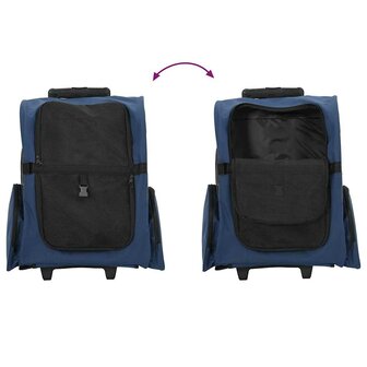 Huisdierentrolley 3-in-1 48x32x(57-106) cm oxford stof blauw 8