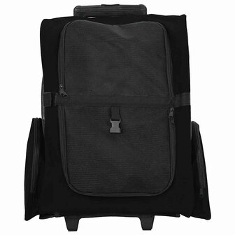 Huisdierentrolley 3-in-1 48x32x(57-106) cm oxford stof zwart 3