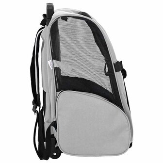 Huisdierentrolley 3-in-1 48x32x(57-106) cm oxford stof grijs 4