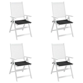 Tuinstoelkussens 4 st 50x50x4 cm oxford stof zwart 4