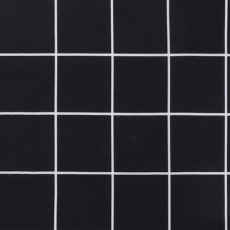 Stoelkussens 2 st 50x50x7 cm stof ruitpatroon zwart 8