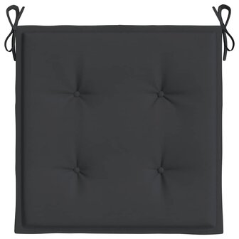 Tuinstoelkussens 2 st 50x50x4 cm oxford stof zwart 6