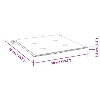 Tuinstoelkussens 2 st 50x50x4 cm oxford stof zwart 9