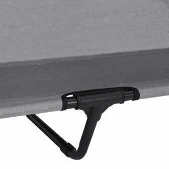 Verhoogd Hondenbed Lichtgrijs 127 x 81 x 108 cm Stof en Staal 9