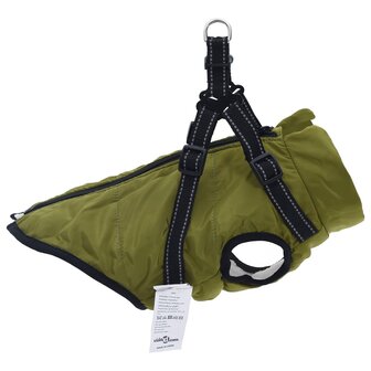 Hondenjas met harnas Legergroen L24 Fleece en polyester 4