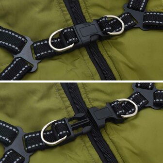 Hondenjas met harnas Legergroen L24 Fleece en polyester 6