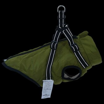 Hondenjas met harnas Legergroen L24 Fleece en polyester 9