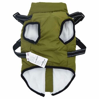 Hondenjas met harnas Legergroen L28 Fleece en polyester 5