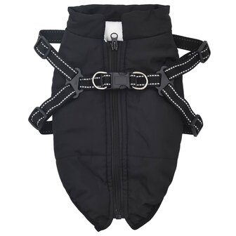 Hondenjas met harnas Zwart L40 Fleece en polyester 2