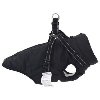 Hondenjas met harnas Zwart L40 Fleece en polyester 4