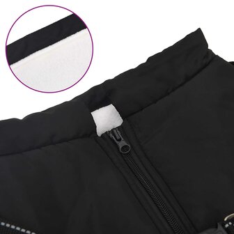 Hondenjas met harnas Zwart L48 Fleece en polyester 7