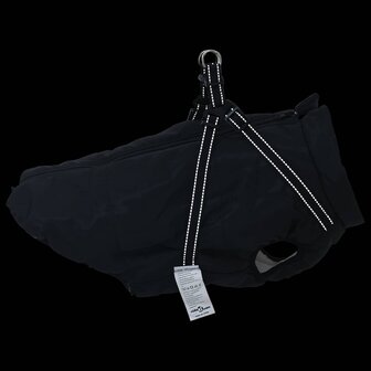 Hondenjas met harnas Zwart L48 Fleece en polyester 9