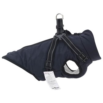 Hondenjas met harnas Marineblauw L32 Fleece en polyester 4