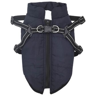 Hondenjas met harnas Marineblauw L36 Fleece en polyester 2