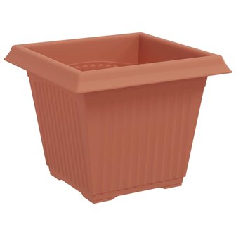Vierkante Bloempot 6 pcs Baksteenrood 20 x 20 x 16 cm Kunststof 5
