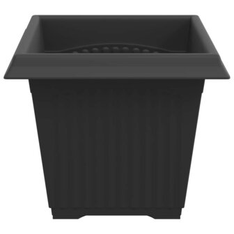 Vierkante Bloempot 6 pcs Zwart 20 x 20 x 16 cm Kunststof 6