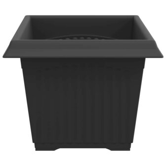 Vierkante Bloempot 6 pcs Zwart 23 x 23 x 17,5 cm Kunststof 6