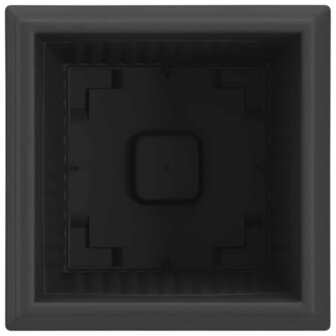 Vierkante Bloempot 6 pcs Zwart 23 x 23 x 17,5 cm Kunststof 7