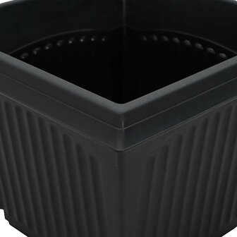 Vierkante Bloempot 6 pcs Zwart 23 x 23 x 17,5 cm Kunststof 8