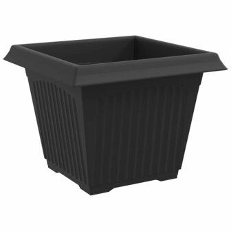 Vierkante Bloempot 6 pcs Zwart 28,5 x 28,5 x 22 cm Kunststof 5