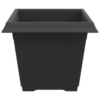 Vierkante Bloempot 6 pcs Zwart 28,5 x 28,5 x 22 cm Kunststof 6