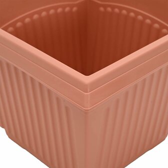 Vierkante Bloempot 24 pcs Baksteenrood 20 x 20 x 16 cm 8