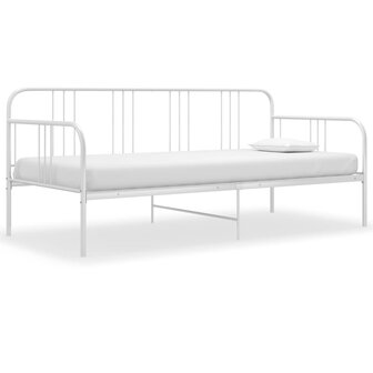 Slaapbank metaal wit 90x200 cm 1