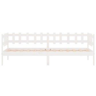 Slaapbank zonder matras 80x200 cm massief grenenhout wit 8