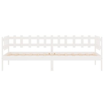 Slaapbank zonder matras 90x200 cm massief grenenhout wit 8