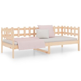 Slaapbank zonder matras 90x190 cm massief grenenhout 5