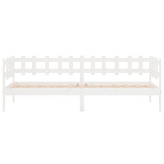 Slaapbank zonder matras 90x190 cm massief grenenhout wit 8