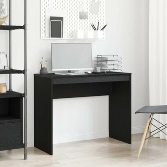 Bureau Zwart Eiken 90x40x72 cm Bewerkt Hout 1