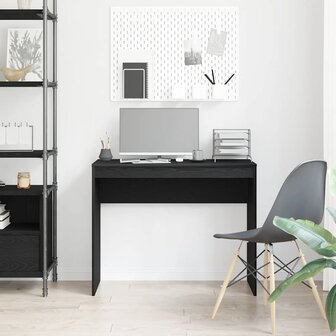 Bureau Zwart Eiken 90x40x72 cm Bewerkt Hout 3