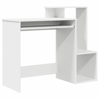 Bureau met lade met plank Wit 106 x 41 x 88.5 cm Bewerkt hout 2