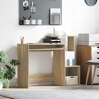 Bureau met lade Sonoma Eiken 106 x 41 x 88.5 cm Bewerkt hout 1