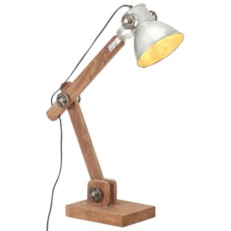 Bureaulamp industrieel rond E27 58x18x90 cm zilverkleurig 1