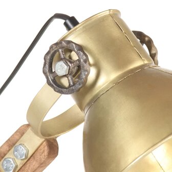 Bureaulamp industrieel rond E27 58x18x90 cm messingkleurig 6