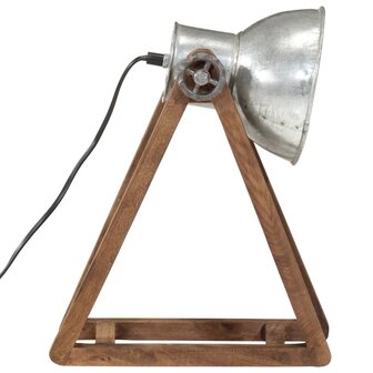 Bureaulamp 25 W E27 30x17x40 cm vintage zilverkleurig 4