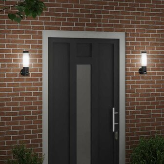 Buiten Wandlamp 2 pcs Zwart 12 x 8,5 x 29 cm 3
