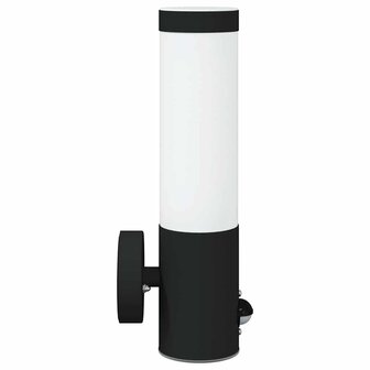 Buiten Wandlamp 2 pcs Zwart 12 x 8,5 x 29 cm 6