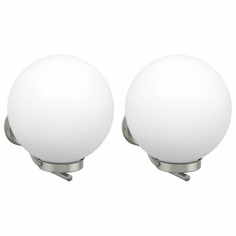 Buiten Wandlamp 2 pcs Zilver 29 x 25 x 33 cm 2