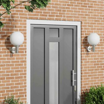 Buiten Wandlamp 2 pcs Zilver 28 x 25 x 38 cm 1