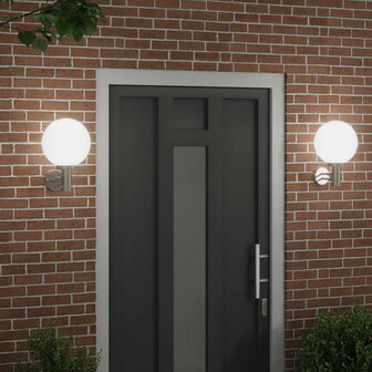 Buiten Wandlamp 2 pcs Zilver 28 x 25 x 38 cm 3