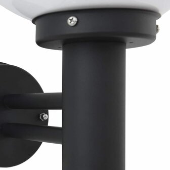 Buiten Wandlamp 2 pcs Zwart 28 x 25 x 38 cm 9