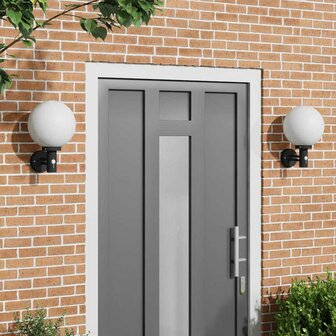 Buiten Wandlamp 2 pcs Zwart 28 x 25 x 38 cm 1