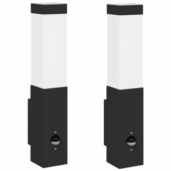Buiten Wandlamp 2 pcs Zwart 10.5 x 6 x 33 cm 2